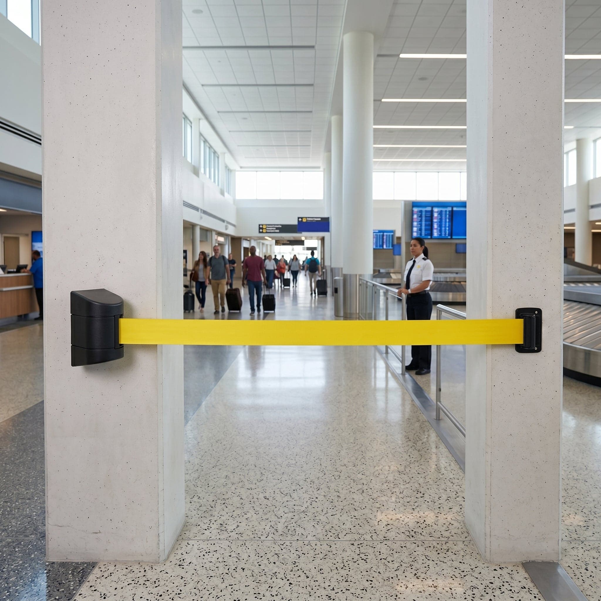 Wall Mounted Belt Barrier 10m – Tough ABS Housing, 6 Belt Colours, Warehouse & Loading Bay — image 5
